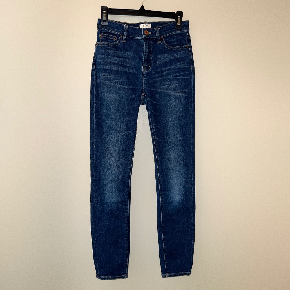 JCrew Lookout High Rise Dark Blue Skinny Jeans